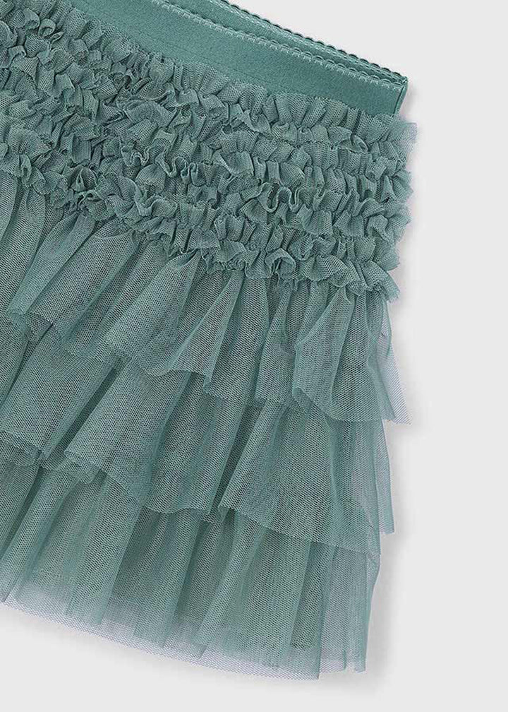 Gonna da bambina Mayoral 4906 verde in tulle - dettaglio 2