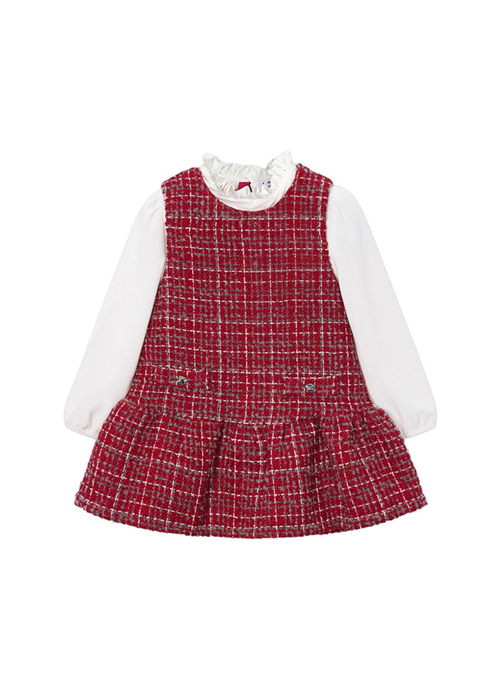 Abito da bambina Mayoral 4929 rosso - vista frontale