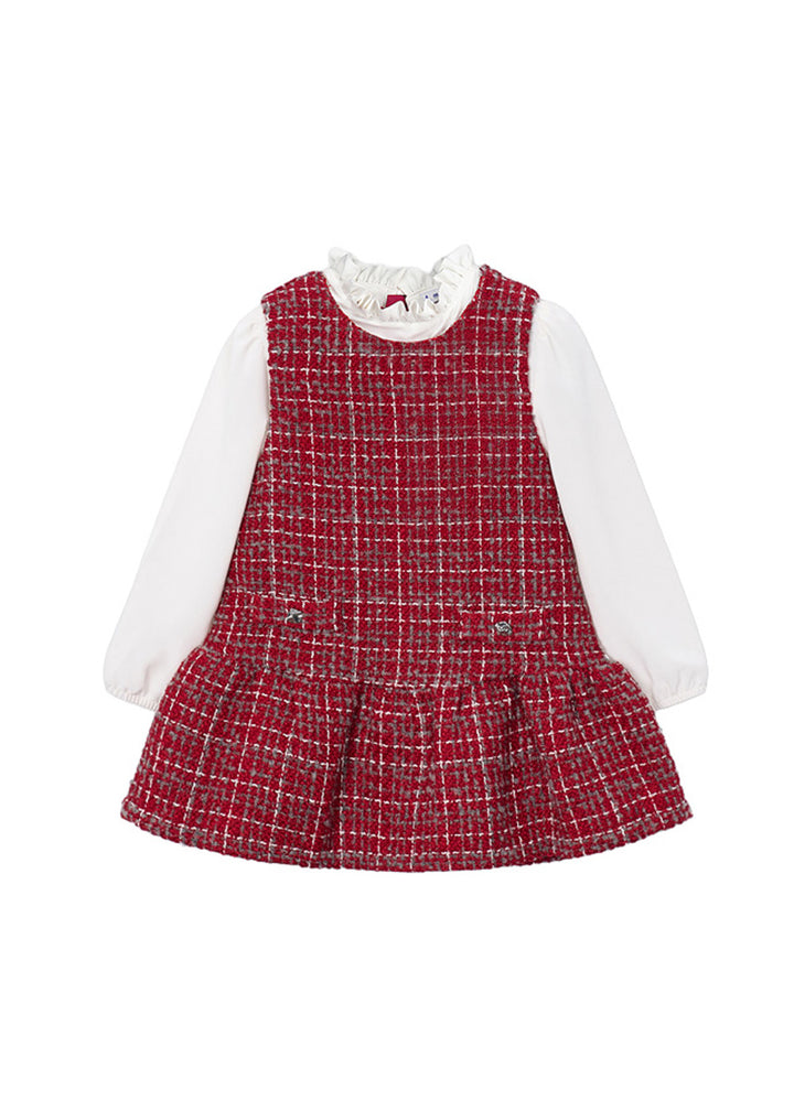 Abito da bambina Mayoral 4929 rosso - vista frontale