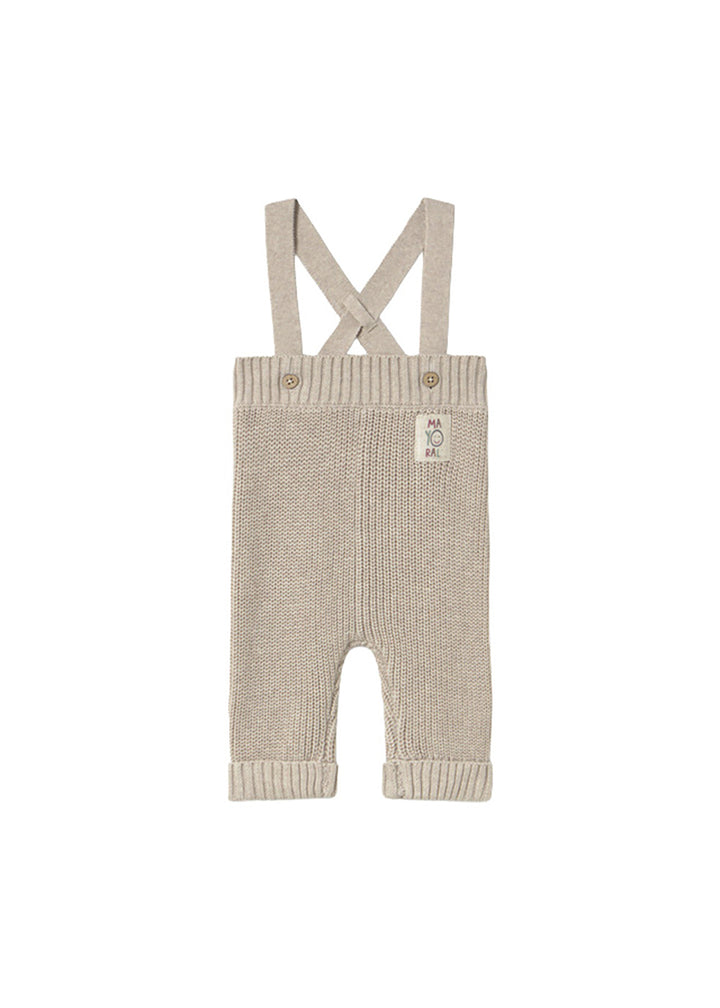 Pantalone con bretelle ecrù Mayoral modello 2528