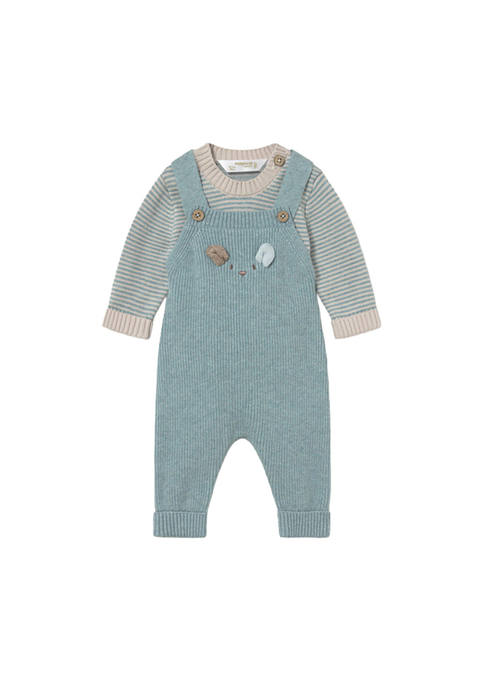 Salopette neonato verde acqua Mayoral modello 2603