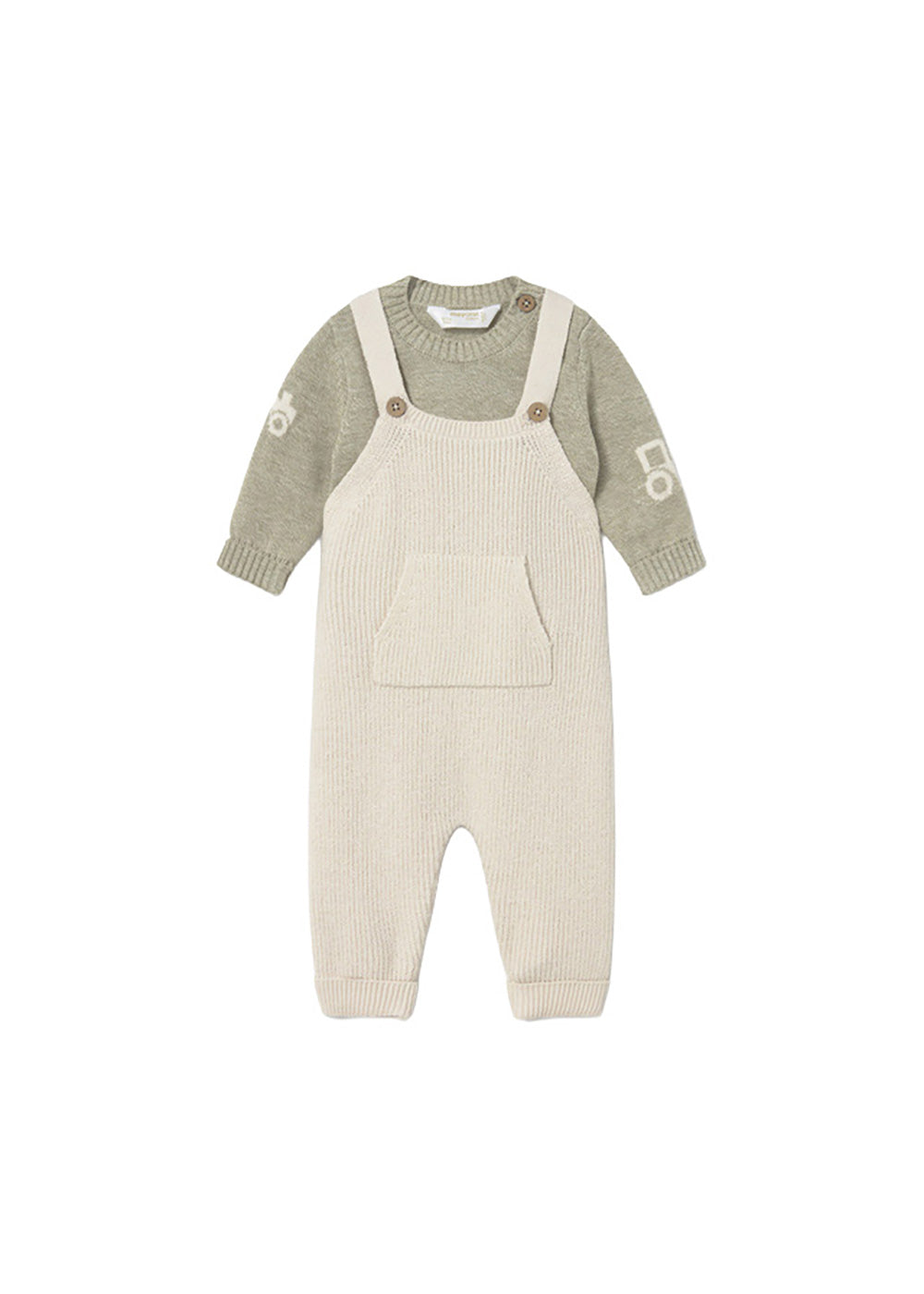 Salopette neonato ecrù Mayoral modello 2603