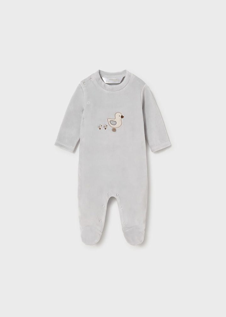 Tutina neonato grigio chiaro Mayoral vista posteriore
