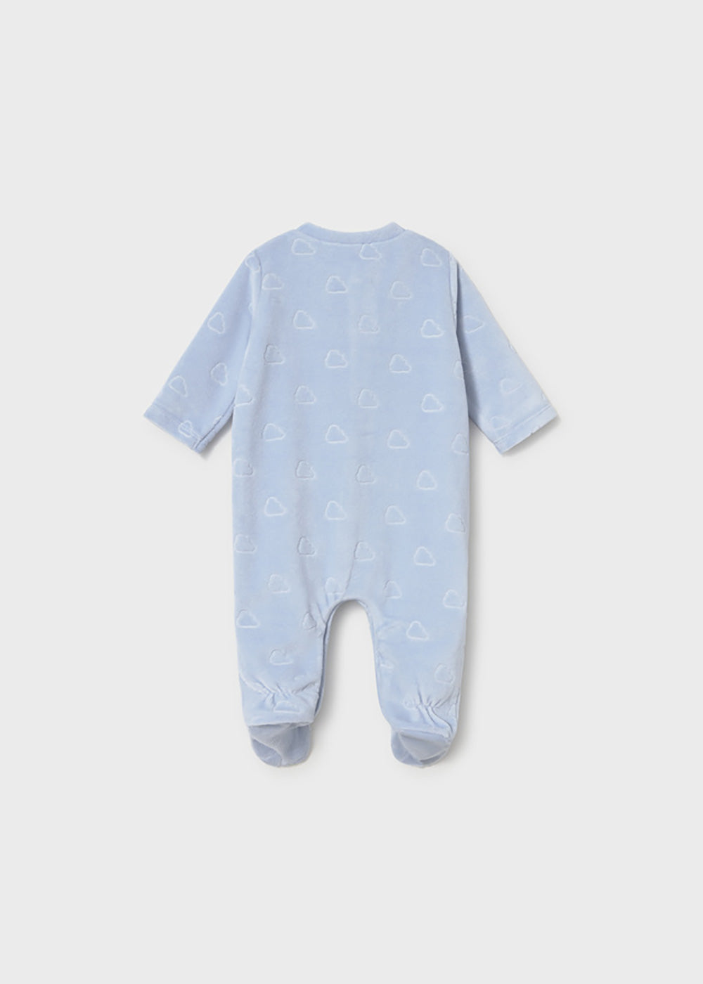 Tutina neonato azzurra Mayoral vista posteriore