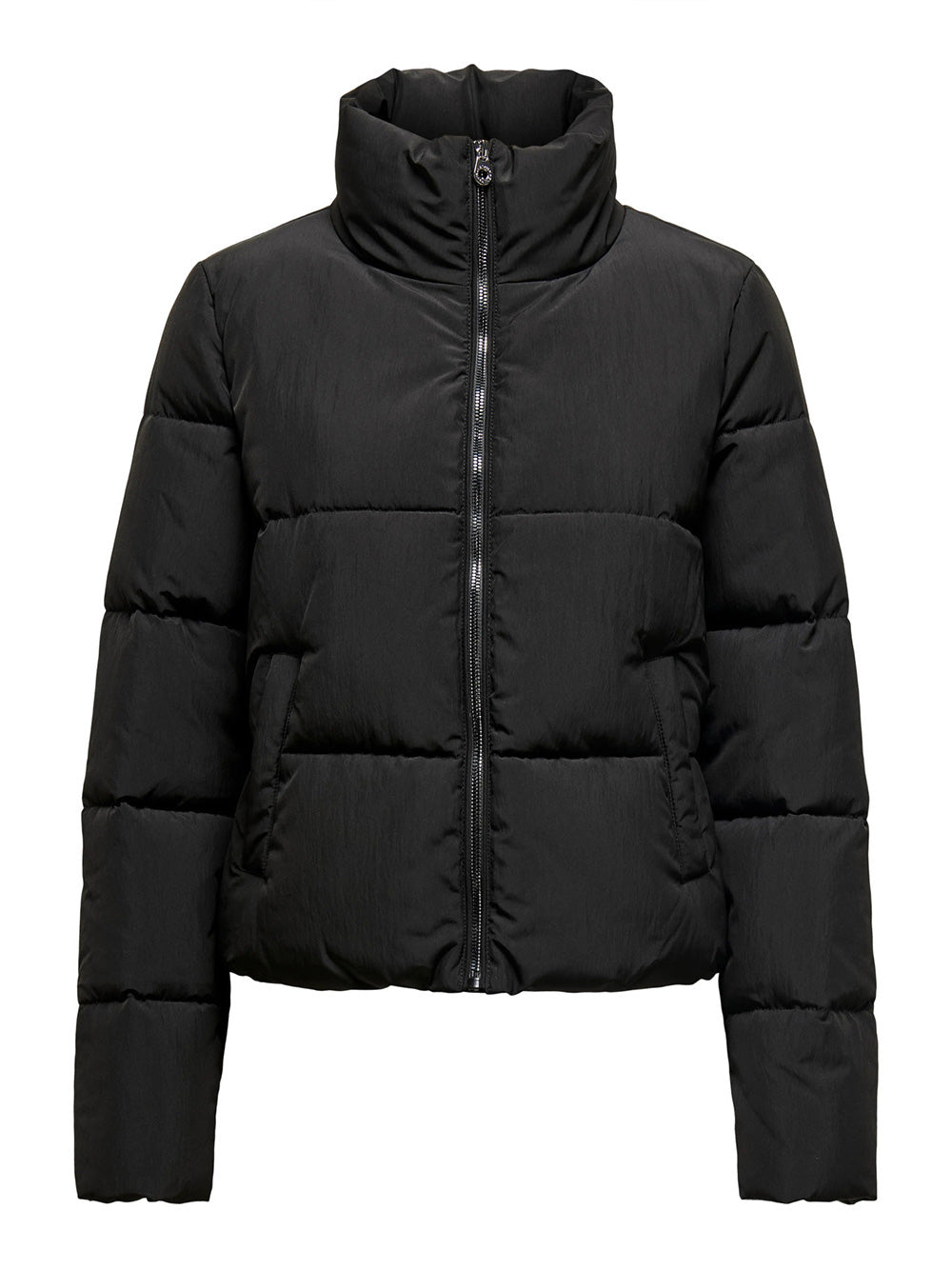 Piumino nero ONLY donna vista frontale