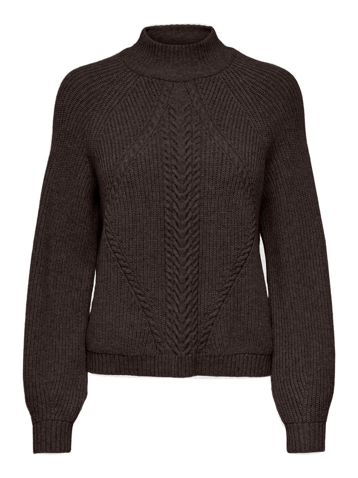Pullover donna marrone Only - vista frontale