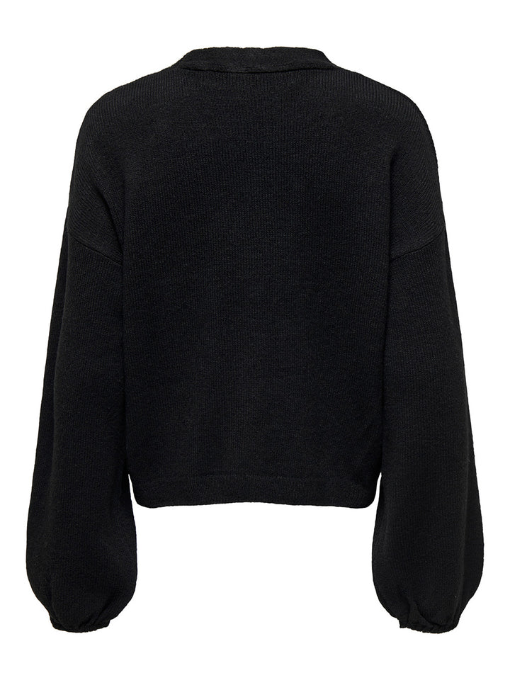 Cardigan nero ONLY donna vista posteriore