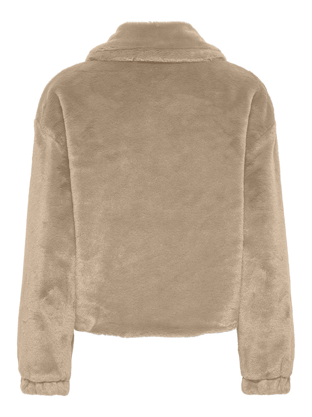 Giubbotto beige effetto pelliccia ONLY donna vista posteriore