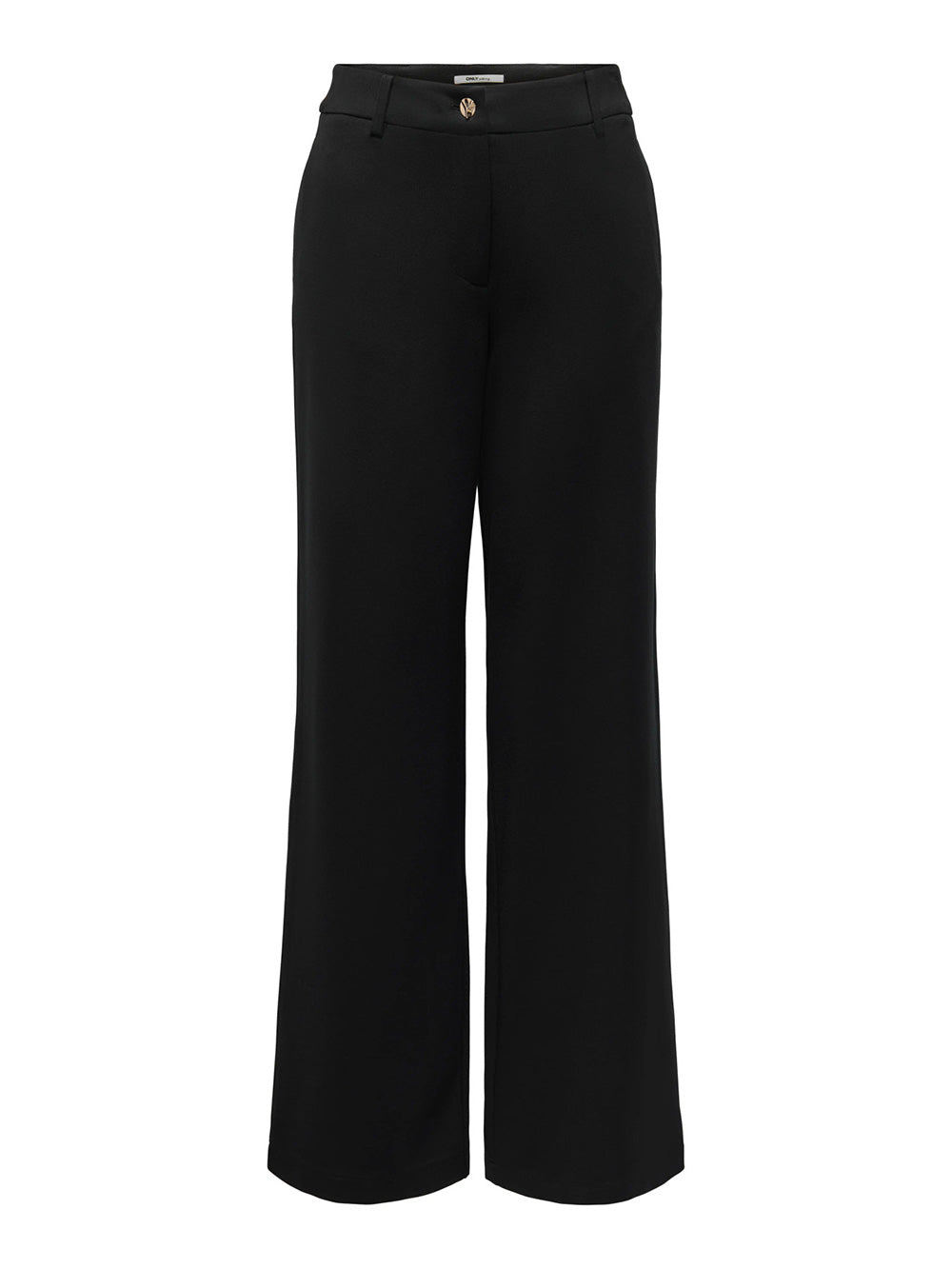 Pantaloni neri a gamba ampia ONLY donna vista frontale