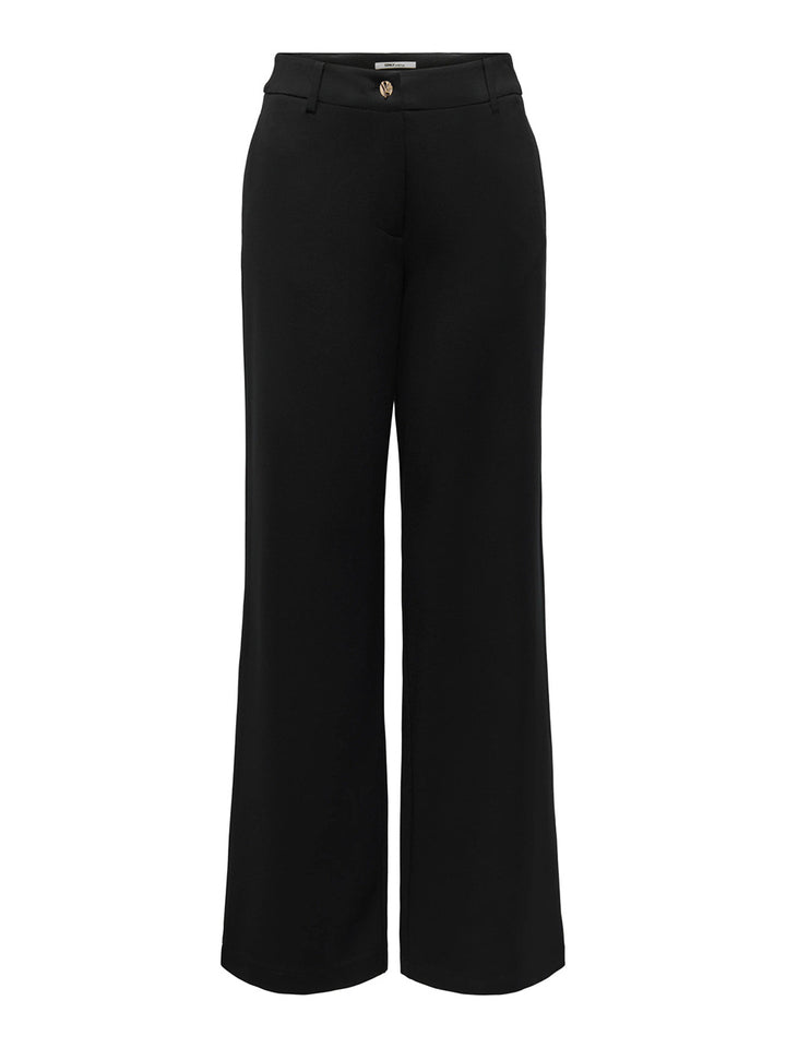 Pantaloni neri a gamba ampia ONLY donna vista frontale