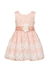 Vestito bambina organza bordato