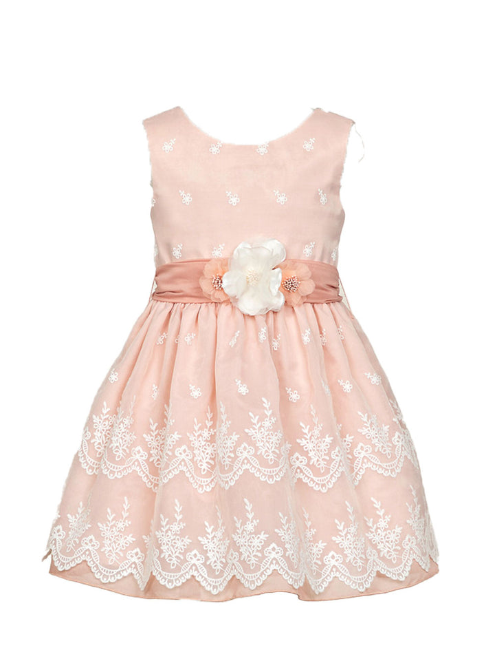 Vestito bambina organza bordato