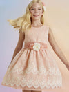 Vestito bambina organza bordato