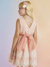 Vestito bambina organza bordato