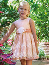 Vestito bambina organza bordato