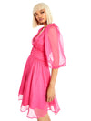 Bright pink women's dress