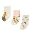 Set of 3 pairs of oatmeal baby socks