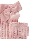 Baby girl pink bow socks