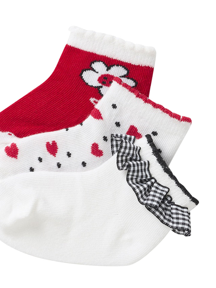 Set of 3 pairs of girls' socks