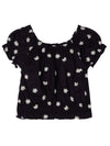 Black girl's blouse with embroidery