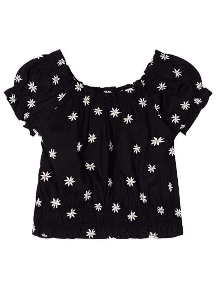 Black girl's blouse with embroidery
