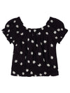 Black girl's blouse with embroidery