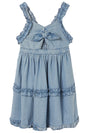 Girls' dress in blue denim