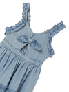 Girls' dress in blue denim