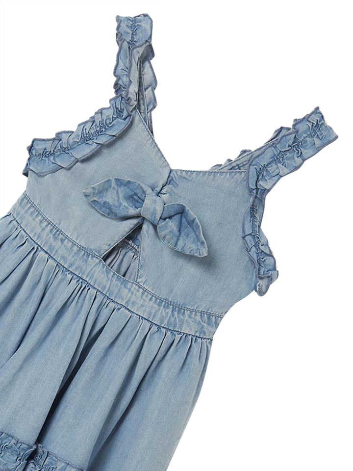 Girls' dress in blue denim