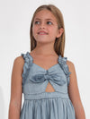 Girls' dress in blue denim