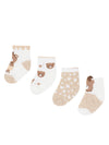 Set 4 calzini neonati beige