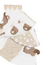 Set 4 calzini neonati beige