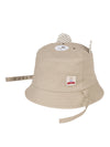 Beige reversible baby hat
