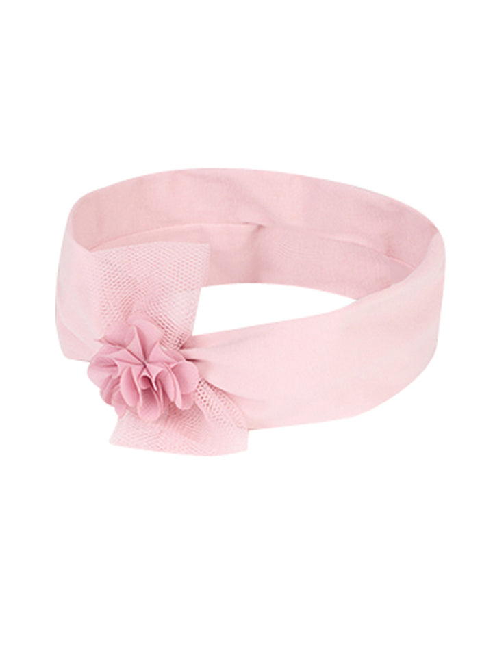 Pink baby headband with bow