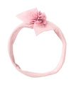 Pink baby headband with bow