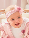 Pink baby headband with bow