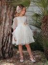 Vestito comunione bambina manica velo