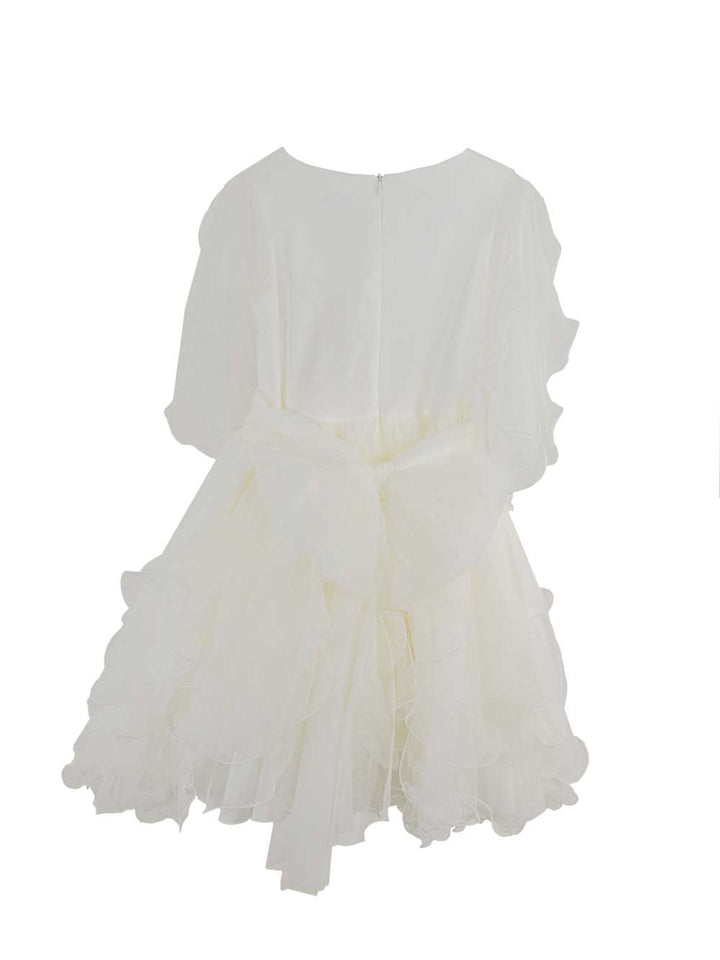 Vestito comunione bambina manica velo