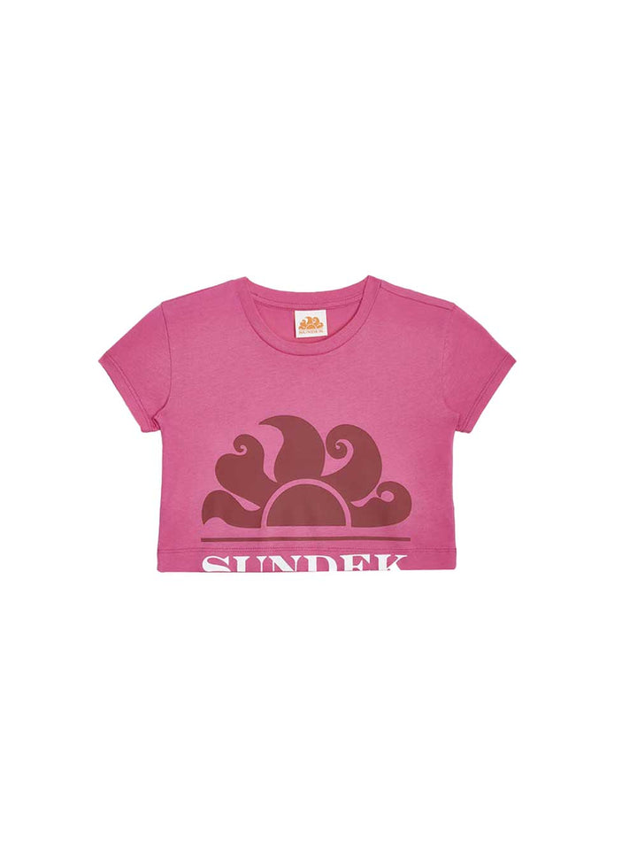 Cropped t-shirt bambina ibisco