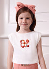 T-shirt ABEL E LULA da BAMBINA - Ecrù