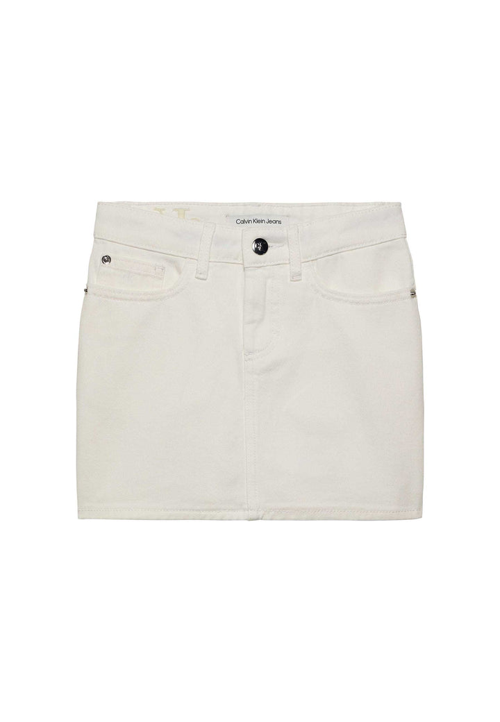 Gonna CALVIN KLEIN JEANS da BAMBINA - White Denim