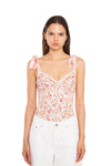 Body GLAMOROUS da DONNA - PINK MULTI FLORAL LACE