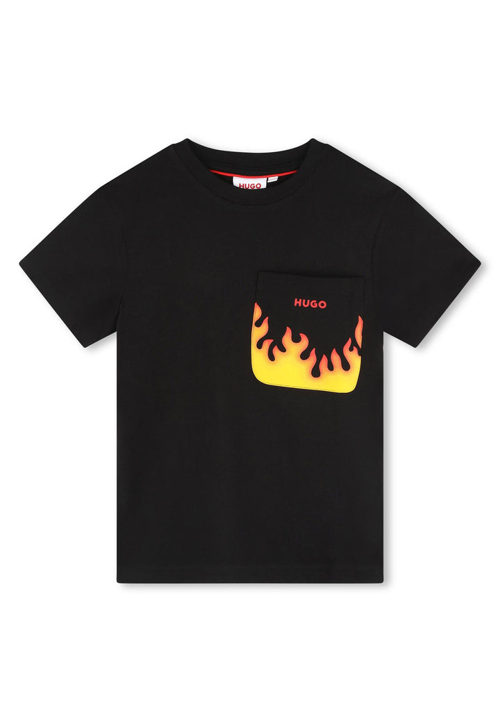 T-shirt HUGO da BAMBINO - Nero