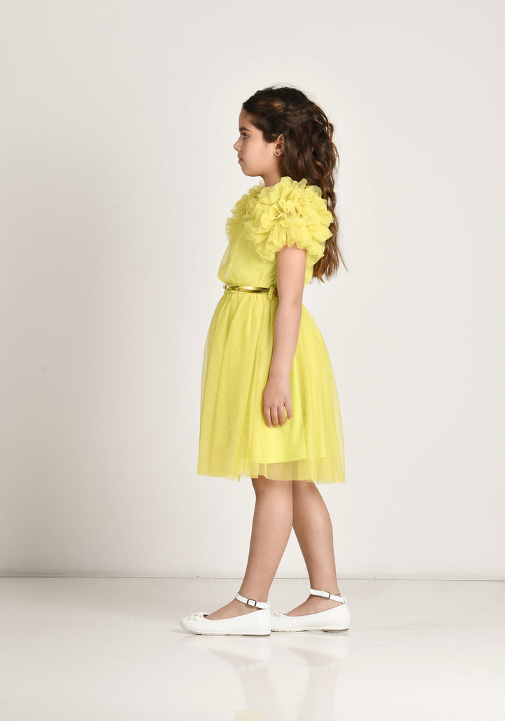 Abito JAIME MINI da BAMBINA - Lime