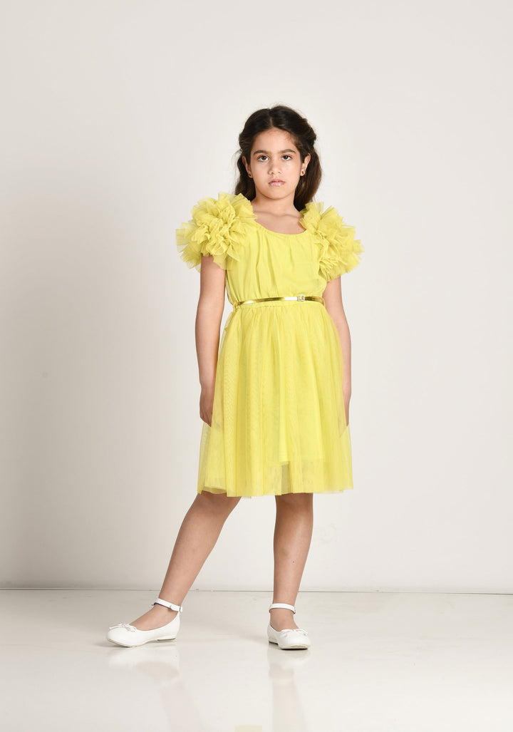 Abito JAIME MINI da BAMBINA - Lime