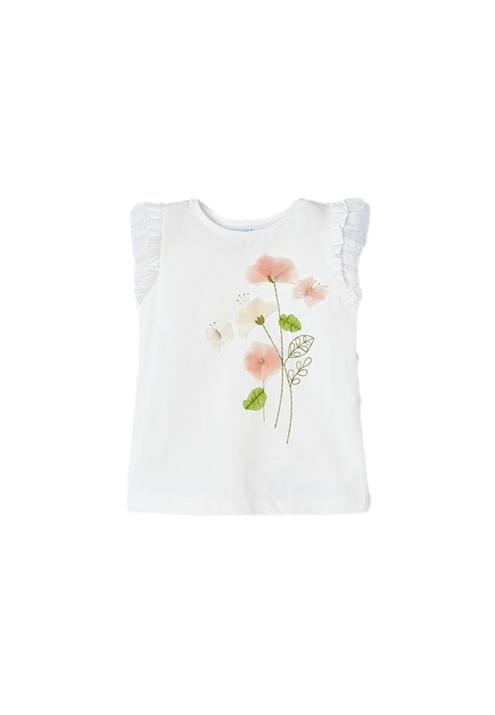 T-shirt MAYORAL da BAMBINA - Ecru-nude