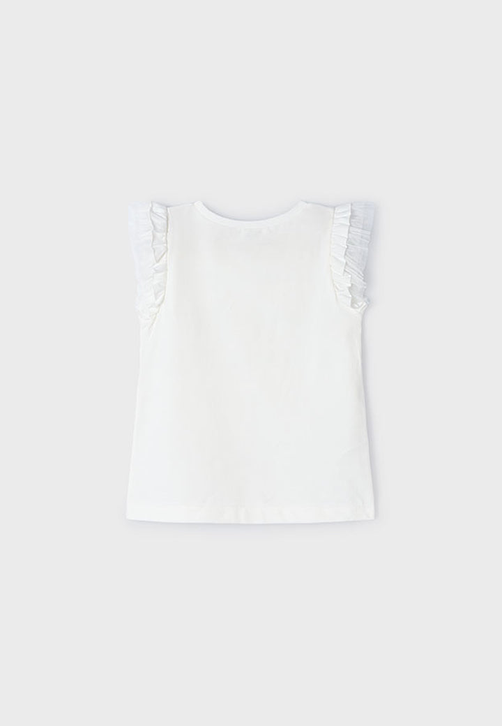 T-shirt MAYORAL da BAMBINA - Ecru-nude
