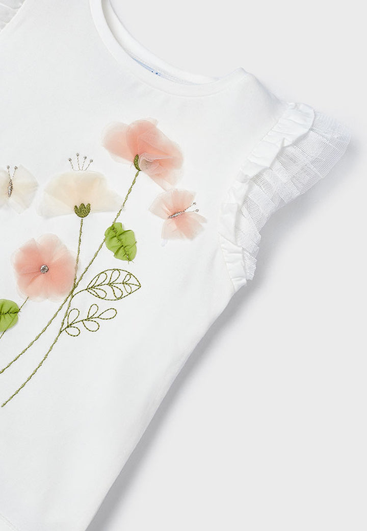 T-shirt MAYORAL da BAMBINA - Ecru-nude