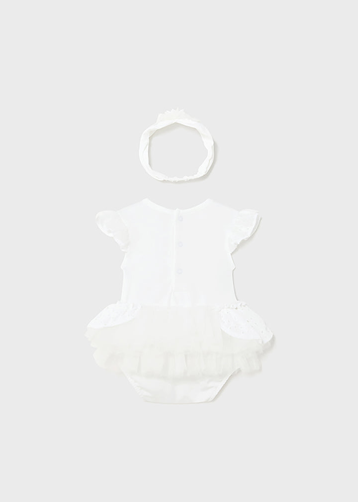 Body MAYORAL NEWBORN da NEONATA - Bianco