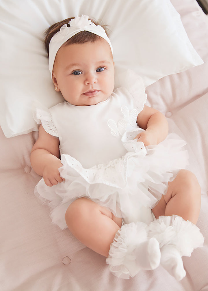 Body MAYORAL NEWBORN da NEONATA - Bianco